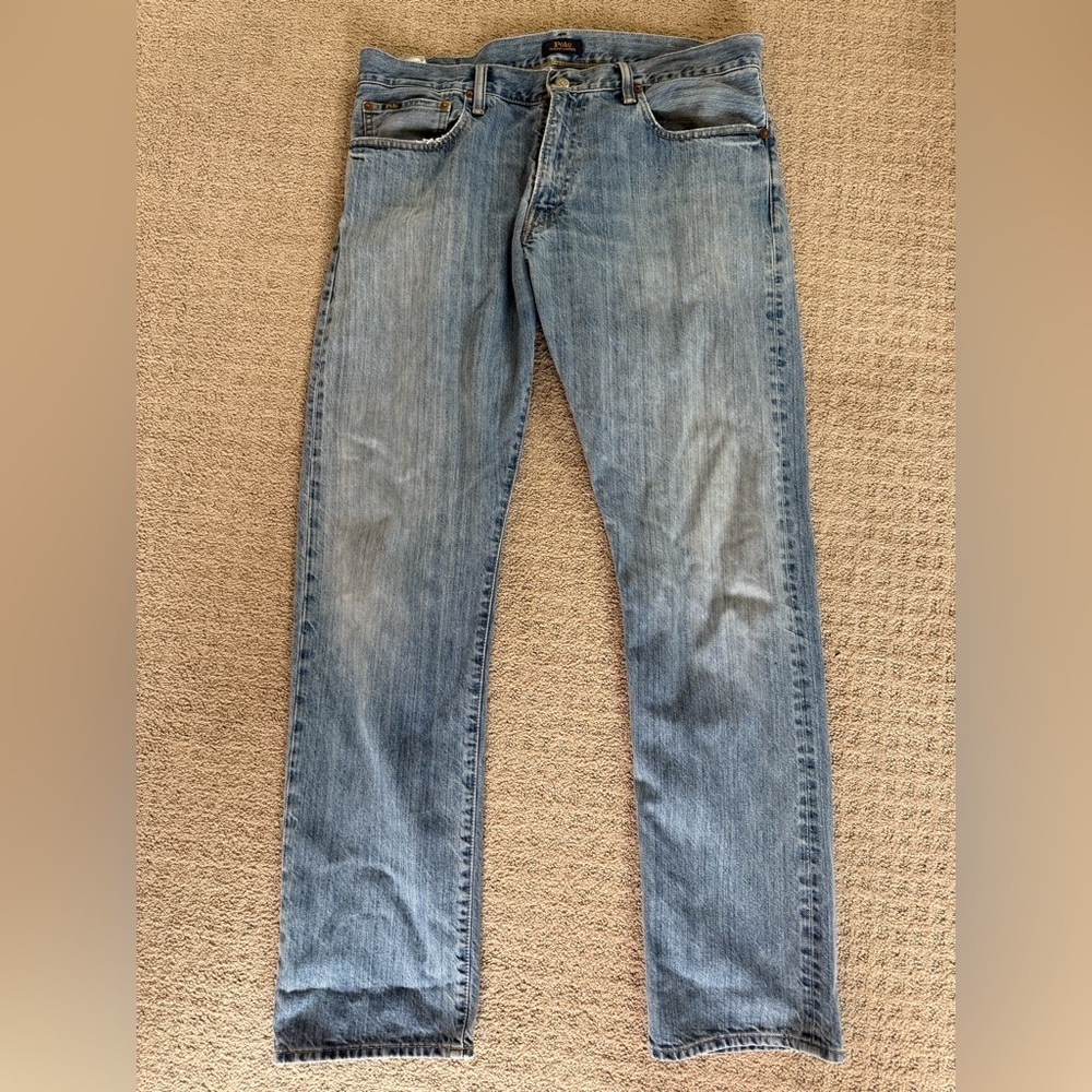 Ralph Lauren Men's Denim Blue Hampton Straight Jeans
